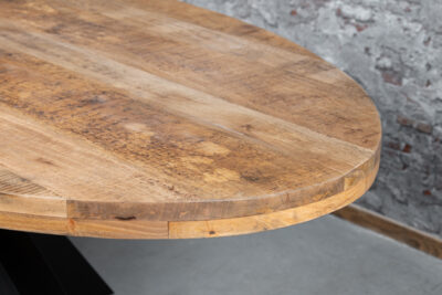 Industriële tafel MARCO mangohout ovaal